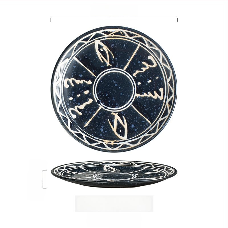 Keramičke kružne tanjure – jednostavan stil, kružni oblik, za posluživanje deserta i torti