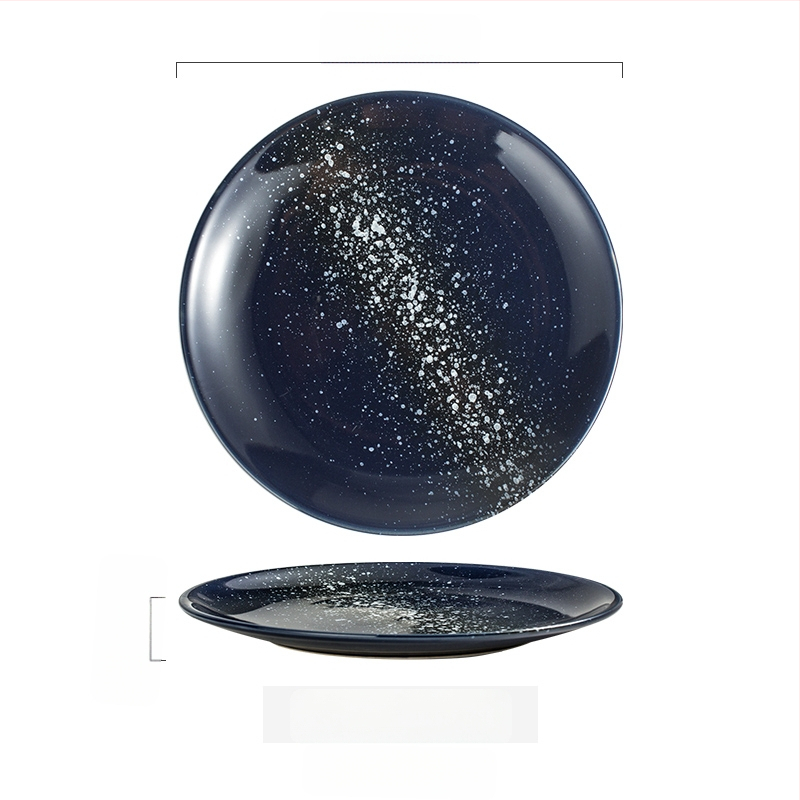 Keramičke kružne tanjure – jednostavan stil, kružni oblik, za posluživanje deserta i torti