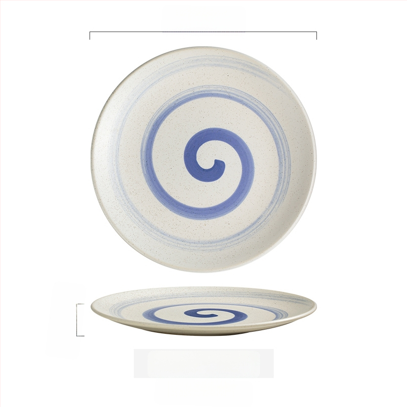 Keramičke kružne tanjure – jednostavan stil, kružni oblik, za posluživanje deserta i torti