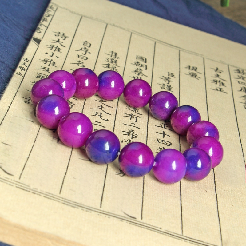 Sugilite ja jade käevõru, DIY kohandamine, ümmargune ripats, looduslik teostus, kaasaegne minimalistlik stiil