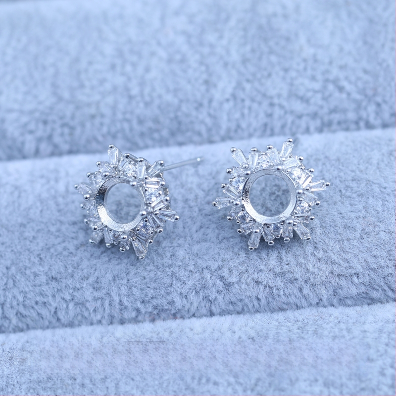 Kõrvarõngad, vask, elektroplaadiga kaetud, geomeetriline kujundus, Korea stiil, kevad 2025