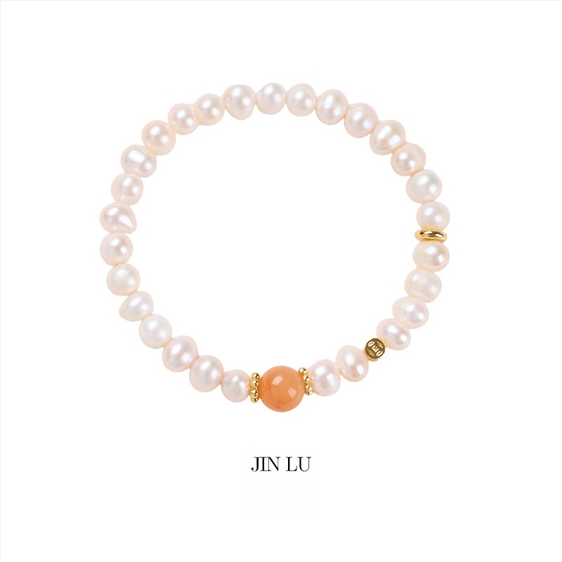 Гривна с естествени пресноводни перли, ръчна изработка, китайски стил, геометричен дизайн, за жени.