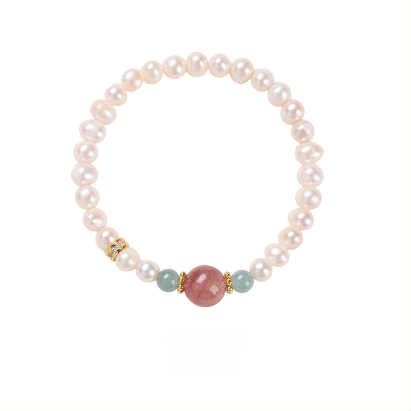 Гривна с естествени пресноводни перли, ръчна изработка, китайски стил, геометричен дизайн, за жени.