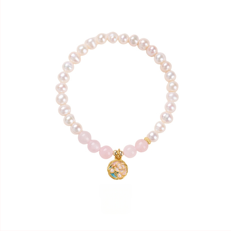 Гривна с естествени пресноводни перли, ръчна изработка, китайски стил, геометричен дизайн, за жени.