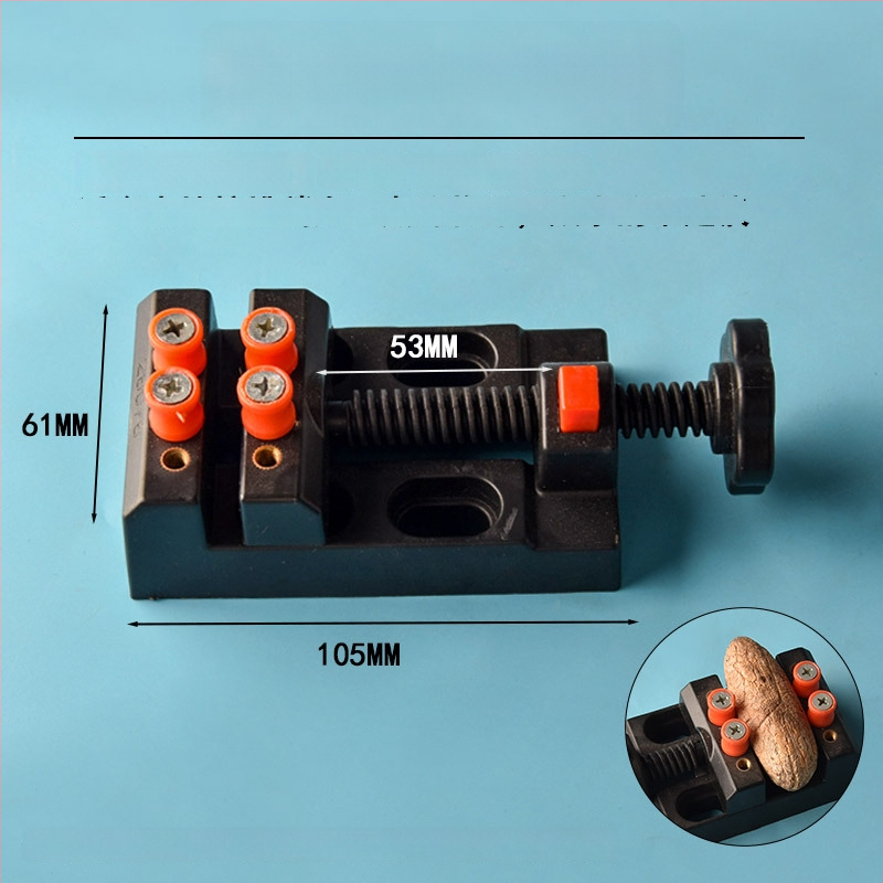 Mini galda preses ar alumīnija sakausējuma korpusu valriekstu pērlēm — knaģu spraudnis un valriekstu turētājs