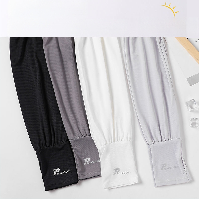 Ανδρικά μανίκια προστασίας UV - Καλοκαιρινή λεπτή ύφανση Ice Silk (Milk Silk) και πολυεστέρα, χαλαρή γραμμή, Άνοιξη 2023