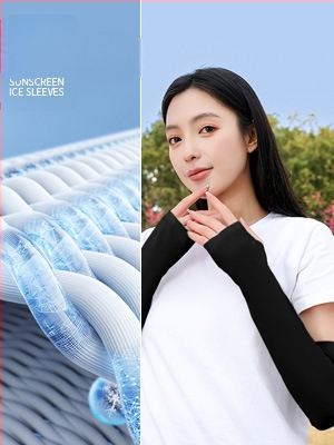 Μανίκια UV προστασίας από ναϊλον-ice silk, unisex, για υπαίθριες αθλητικές δραστηριότητες, 390 g