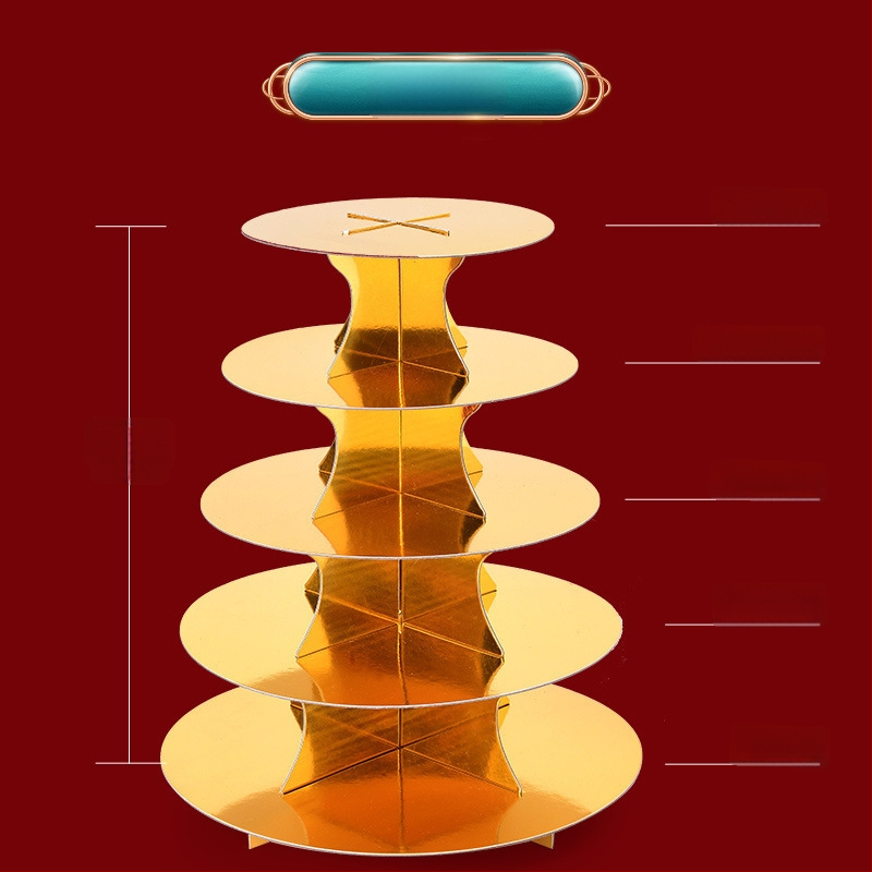 Daugiapakopis parodymojo stovas senjorų gimtadienio šventei su Jiaodong rankų darbo garuose virtais bandelėmis ir tradiciniais pyragais, modernus minimalistinis stilius, Unique, 2023