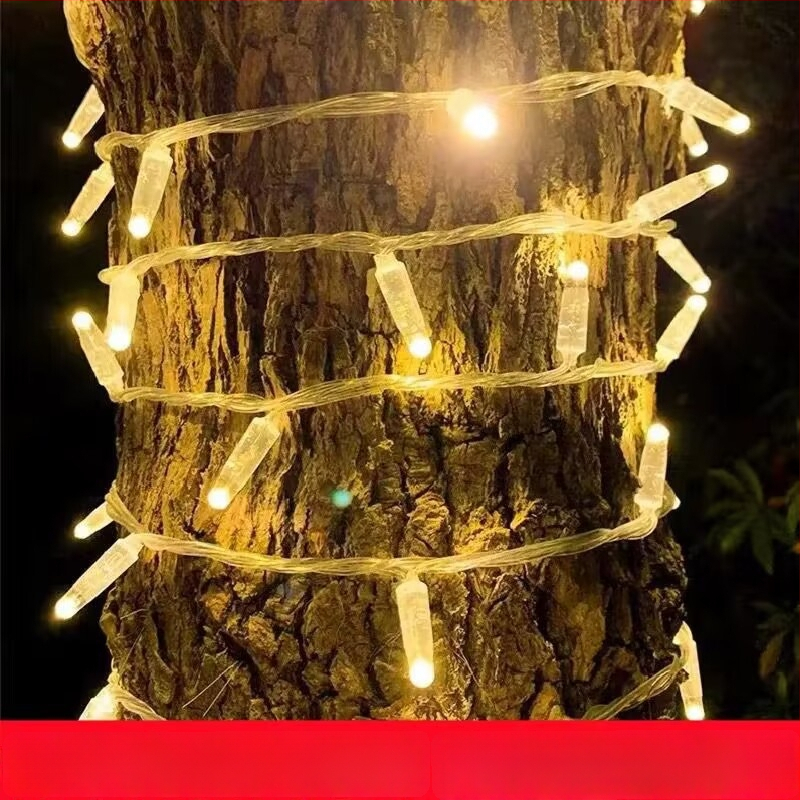 Lauko IP67 atsparios girliandos šviesos su nuotolinio valdymo, 0,06W, 220V DC, modelis FYTY, tinkama kempingui/šventėms kiemui