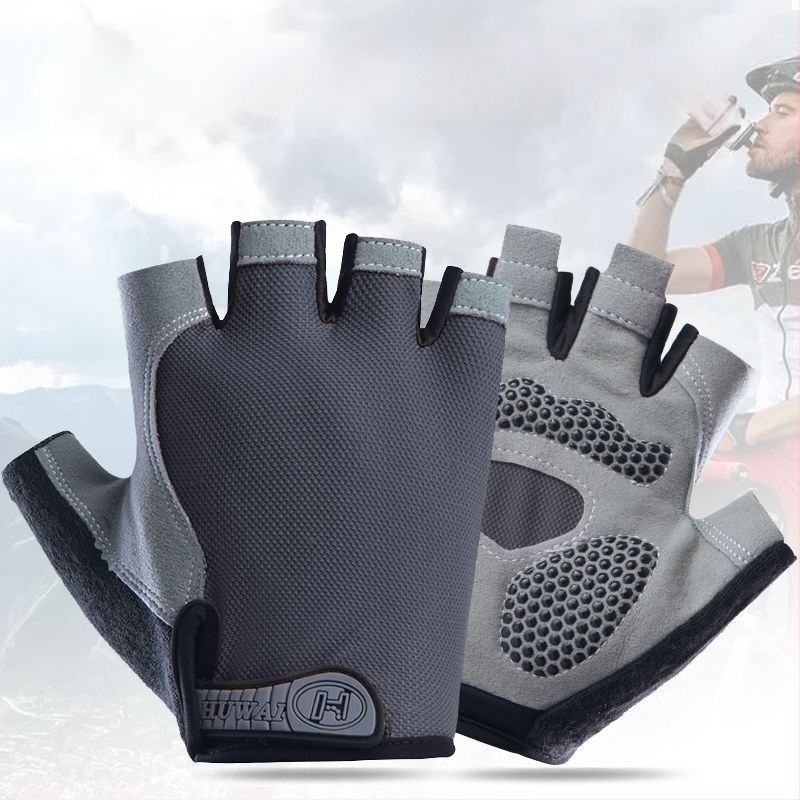 puspirštinės sportinės pirštinės vyrams ir moterims – atsparios slydimui, kvėpuojančios, sustiprintos, atsparios dėvėjimu, skirtos lauko fitnesui ir horizontaliam strypui