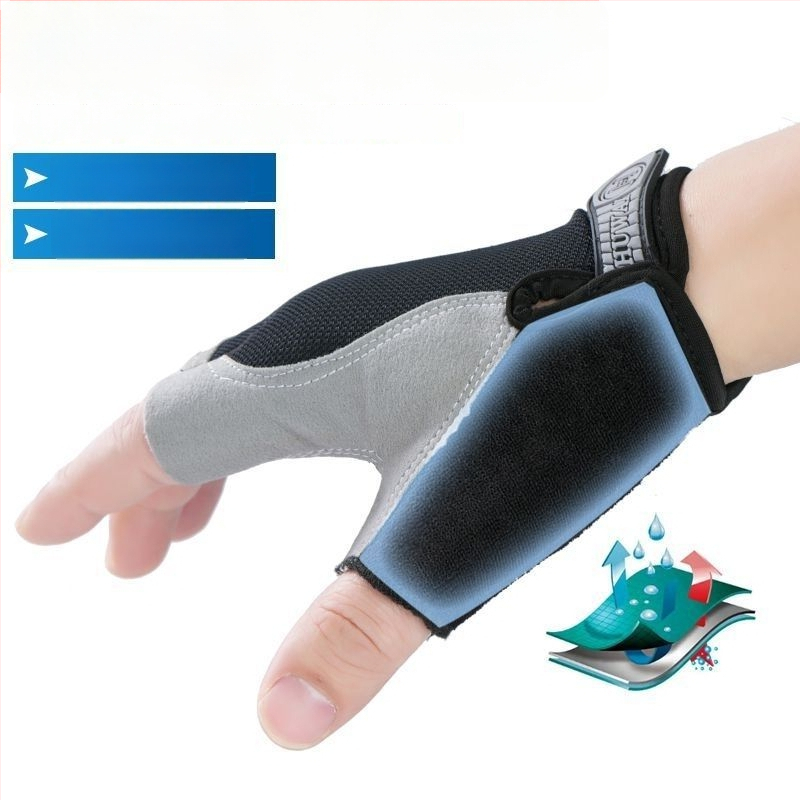 puspirštinės sportinės pirštinės vyrams ir moterims – atsparios slydimui, kvėpuojančios, sustiprintos, atsparios dėvėjimu, skirtos lauko fitnesui ir horizontaliam strypui