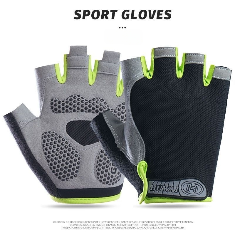 puspirštinės sportinės pirštinės vyrams ir moterims – atsparios slydimui, kvėpuojančios, sustiprintos, atsparios dėvėjimu, skirtos lauko fitnesui ir horizontaliam strypui