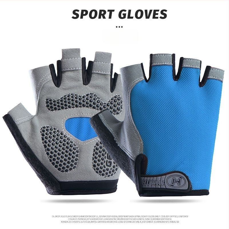 puspirštinės sportinės pirštinės vyrams ir moterims – atsparios slydimui, kvėpuojančios, sustiprintos, atsparios dėvėjimu, skirtos lauko fitnesui ir horizontaliam strypui