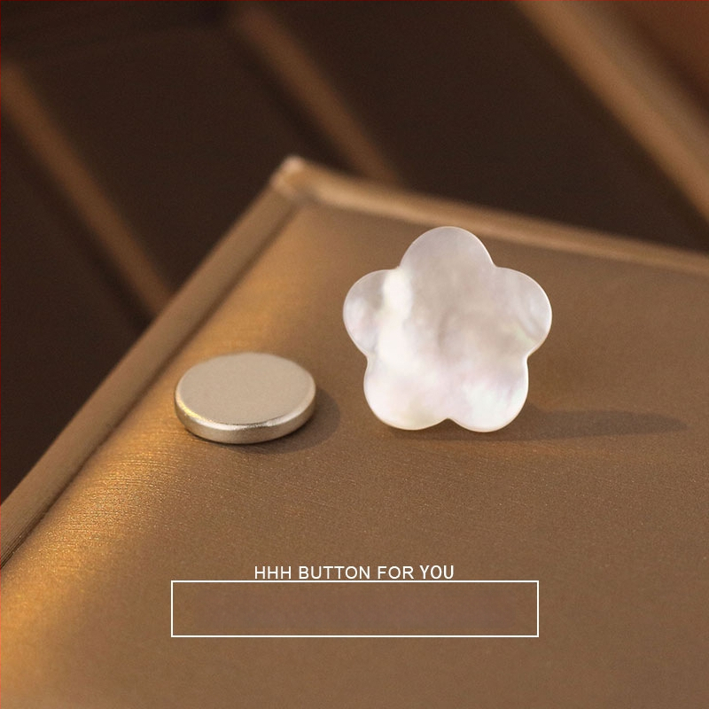 HHH FOR YOU Μαγνητικό Κουμπί από Φυσική Όστρακα για Ρούχα – Αόρατο Κούμπωμα χωρίς Ράφες, Σταθερό, για Πιτζάμες, T‑Shirts, Πουκάμισα, Καρνταγίνες και Πουλόβερ