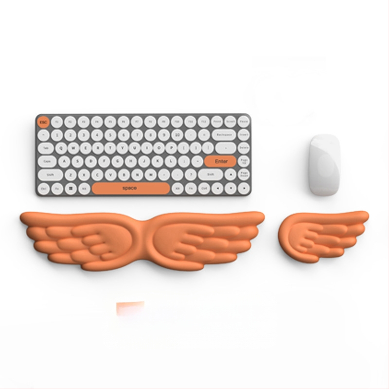 Tastatūras rokas balsts (Tips: rokas balsts; Materiāls: silikons; Stils: divpusējs; Funkcija: anti-slīd; Modelis: Angel Wings-001)