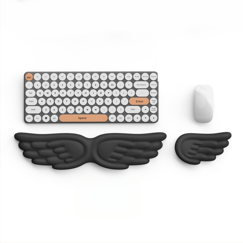 Tastatūras rokas balsts (Tips: rokas balsts; Materiāls: silikons; Stils: divpusējs; Funkcija: anti-slīd; Modelis: Angel Wings-001)