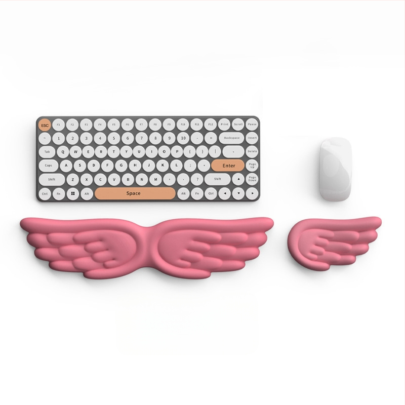 Tastatūras rokas balsts (Tips: rokas balsts; Materiāls: silikons; Stils: divpusējs; Funkcija: anti-slīd; Modelis: Angel Wings-001)
