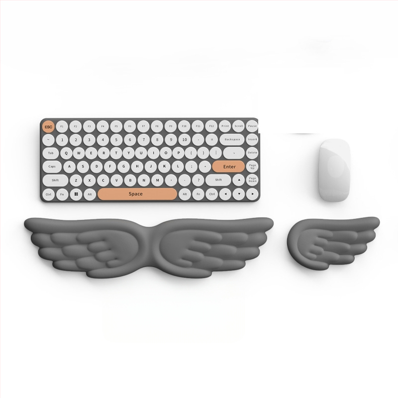 Tastatūras rokas balsts (Tips: rokas balsts; Materiāls: silikons; Stils: divpusējs; Funkcija: anti-slīd; Modelis: Angel Wings-001)