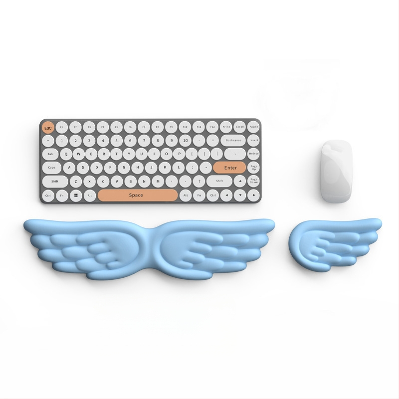 Tastatūras rokas balsts (Tips: rokas balsts; Materiāls: silikons; Stils: divpusējs; Funkcija: anti-slīd; Modelis: Angel Wings-001)