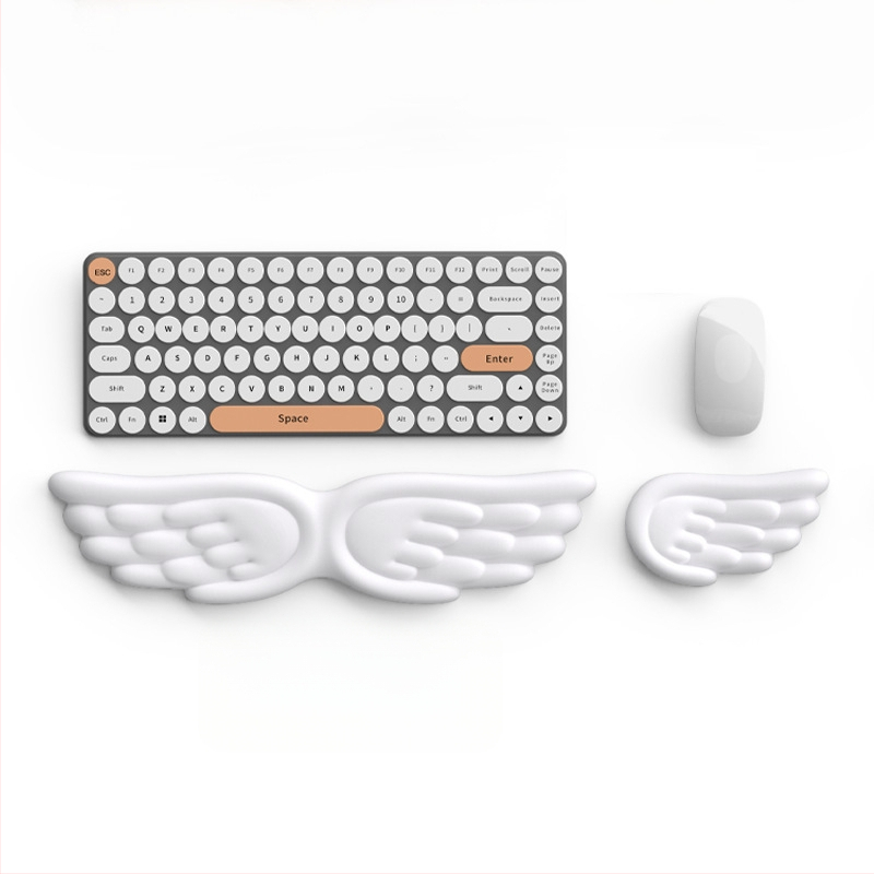 Tastatūras rokas balsts (Tips: rokas balsts; Materiāls: silikons; Stils: divpusējs; Funkcija: anti-slīd; Modelis: Angel Wings-001)