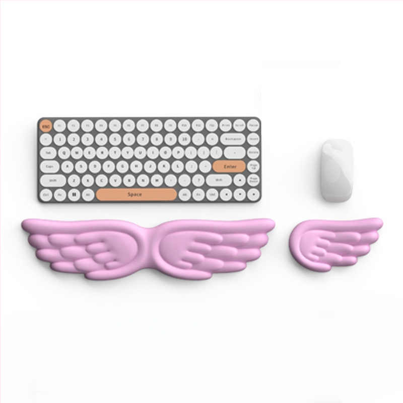 Tastatūras rokas balsts (Tips: rokas balsts; Materiāls: silikons; Stils: divpusējs; Funkcija: anti-slīd; Modelis: Angel Wings-001)