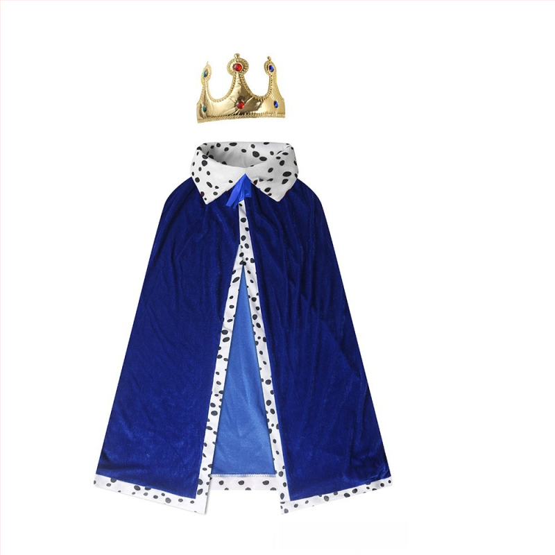 Helovīna pelerīne – karaliska stila prinčam/princesei, izsmalcināta poliester pelerīne maskēšanās izrādēm