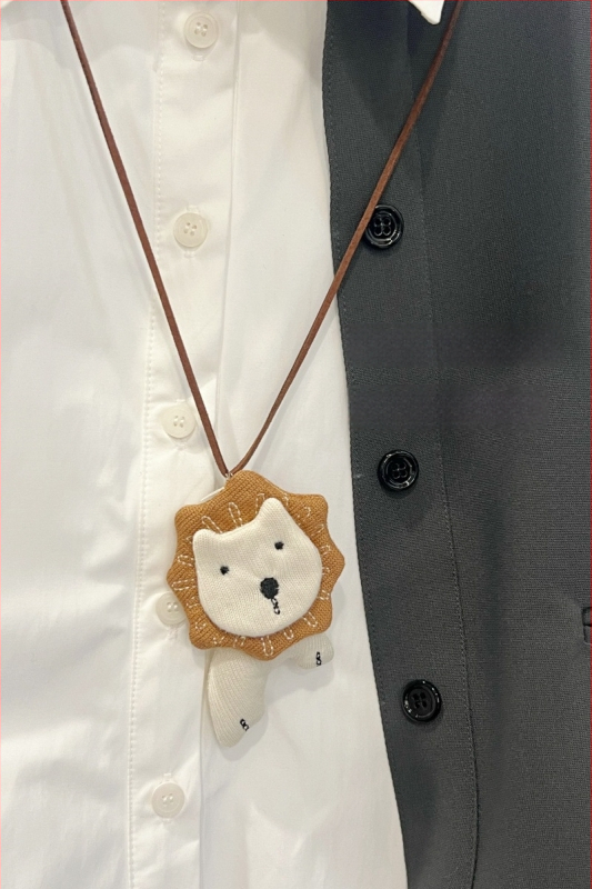 Dječji kožni privjesak na šnuri s karikaturama životinja, dugi nakit, mogućnost prilagodbe, pojedinačno pakirano