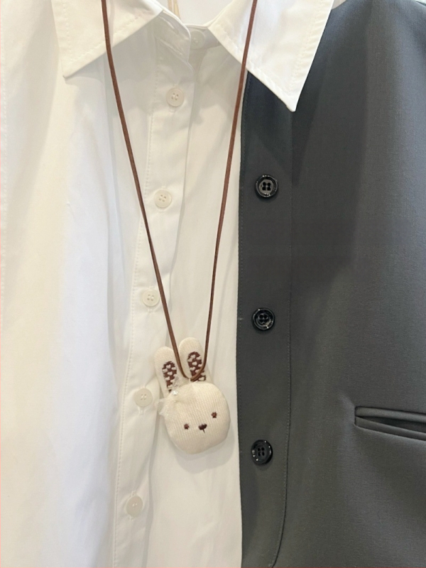 Dječji kožni privjesak na šnuri s karikaturama životinja, dugi nakit, mogućnost prilagodbe, pojedinačno pakirano