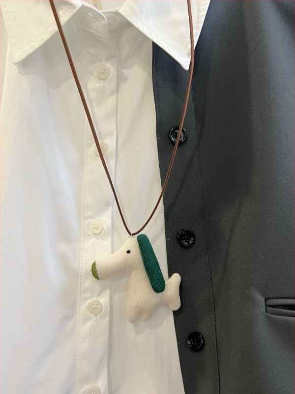 Dječji kožni privjesak na šnuri s karikaturama životinja, dugi nakit, mogućnost prilagodbe, pojedinačno pakirano