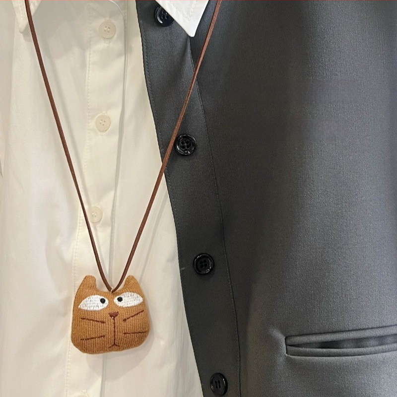 Dječji kožni privjesak na šnuri s karikaturama životinja, dugi nakit, mogućnost prilagodbe, pojedinačno pakirano