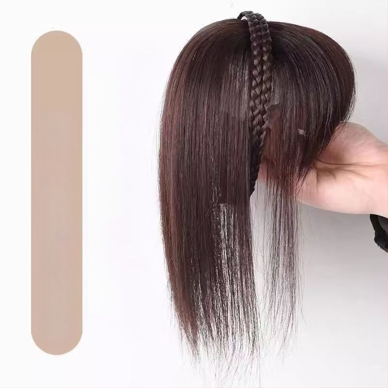 Integruota galvos juosta su kirpčiukais parūka, prideda tūrio ir užmaskuoja plaukų šaknis, aukštos temperatūros viela, mechanizmas, Qi kirpčiukai, Henano kilmė