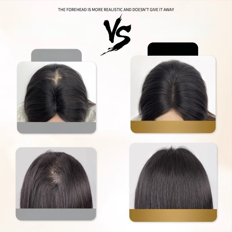 Perukas su centrinio kirpčiuko dalijimo, pūkotas natūralus vaizdas, plaukai iš aukštos temperatūros vielos, I formos tinklo kirpčiukų blokas, mechanizmas