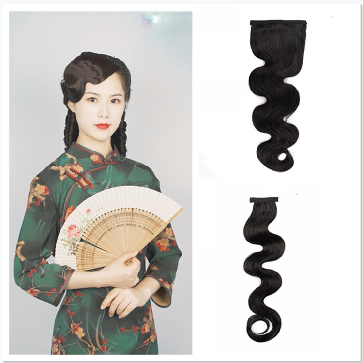 Peruka su kirpčiukais plaukais retro kostiumo stiliui; modelis GZLH, aukštos temperatūros viela, kirpčiukai gali būti tiesūs arba pakrypę, dažyti draudžiama.