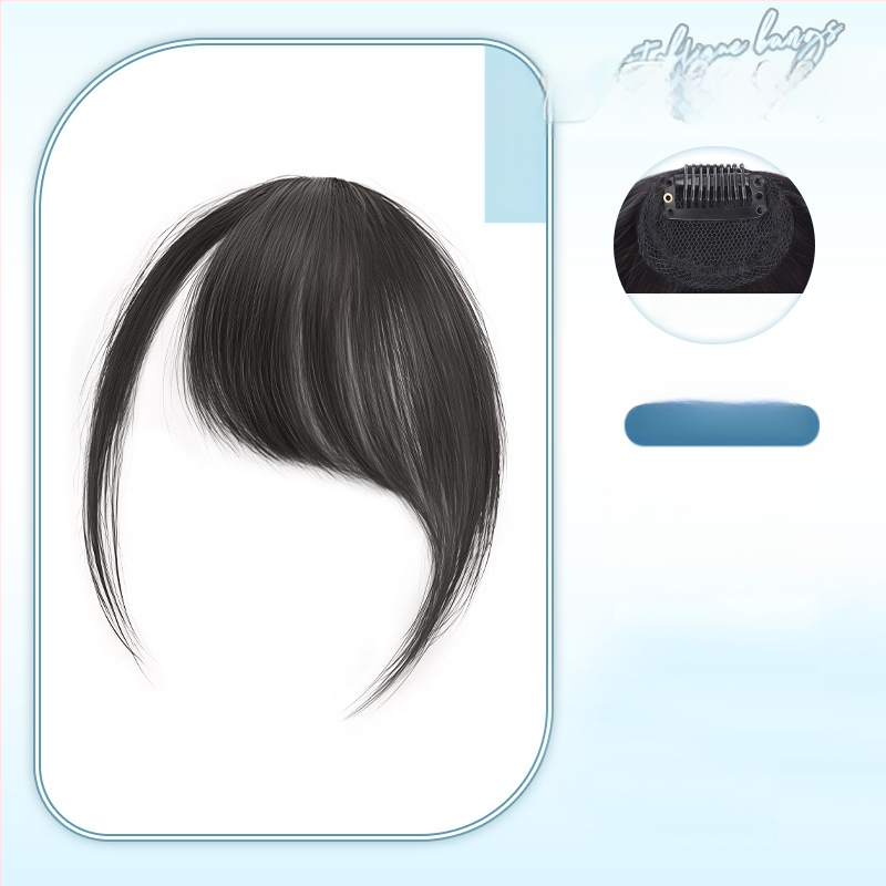 Tõelistest juustest parukas kaldedate bangidega ja külgmistest juukseid naistele