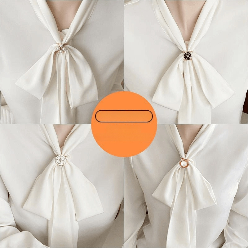 Daudzfunkcionāla zīda šalle, mazs kvadrātveida dizains, dekoratīva lente un mezglota sprādze pie kreklu stūriem, pāru stils, Ziemas 2021