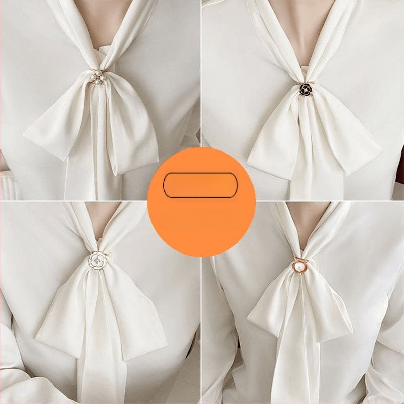 Daudzfunkcionāla zīda šalle, mazs kvadrātveida dizains, dekoratīva lente un mezglota sprādze pie kreklu stūriem, pāru stils, Ziemas 2021