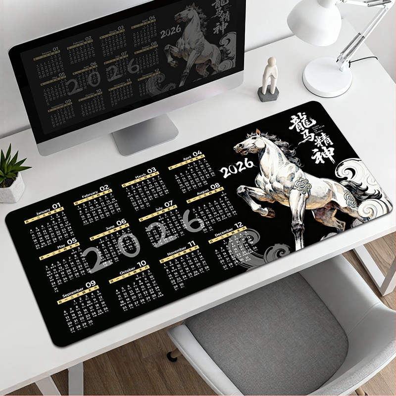 Pad pentru mouse cu calendar – suprafață de birou, anti-derapant, cauciuc natural, imprimare prin transfer termic