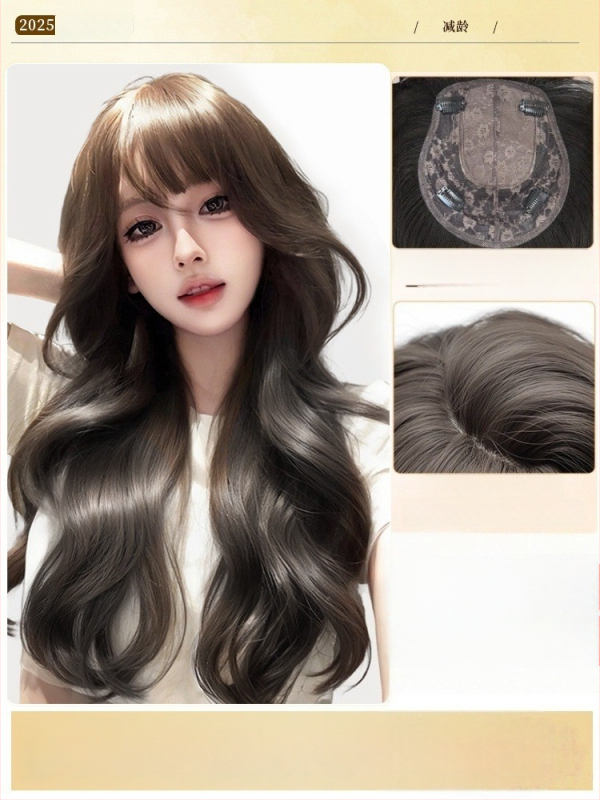 Parukė moterims, modelis B11 ilgai tiesus, aukštos temperatūros pluoštas, mechaninė konstrukcija