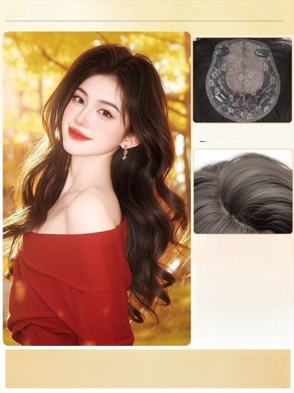 Parukė moterims, modelis B11 ilgai tiesus, aukštos temperatūros pluoštas, mechaninė konstrukcija