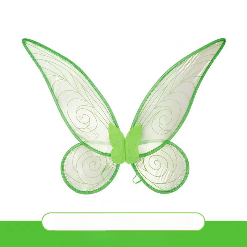 Šviesūs drugelių sparnai nugaros aksesuaras mergaitėms, audinio sparnai, 7–14 metų amžiaus