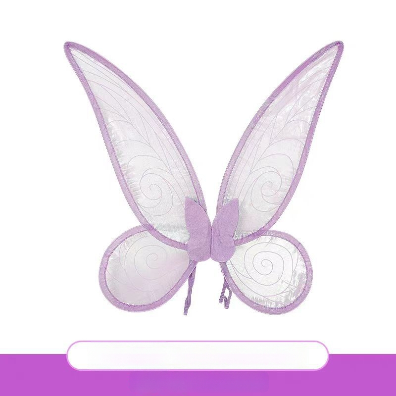 Šviesūs drugelių sparnai nugaros aksesuaras mergaitėms, audinio sparnai, 7–14 metų amžiaus