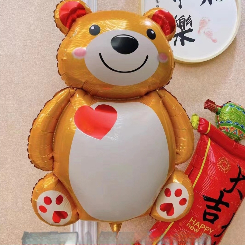 Σακίδιο από αλουμινόφυλλο, διακοσμητικό μπαλόνι, σχέδιο αρκούδας σε καρτούν