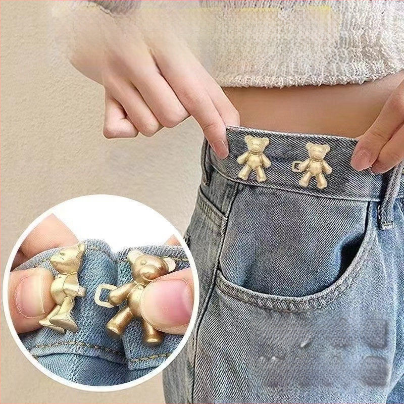 Lācīša jostas sprādze — bezšuvju, noņemama, sakausējuma materiāls, der biksēm un svārkiem, praktisks stils