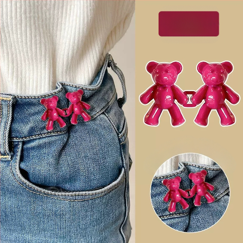 Lācīša jostas sprādze — bezšuvju, noņemama, sakausējuma materiāls, der biksēm un svārkiem, praktisks stils