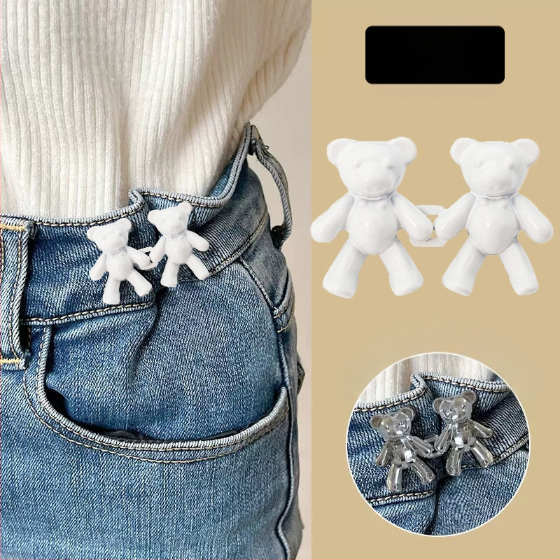 Lācīša jostas sprādze — bezšuvju, noņemama, sakausējuma materiāls, der biksēm un svārkiem, praktisks stils