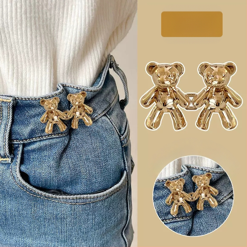 Lācīša jostas sprādze — bezšuvju, noņemama, sakausējuma materiāls, der biksēm un svārkiem, praktisks stils