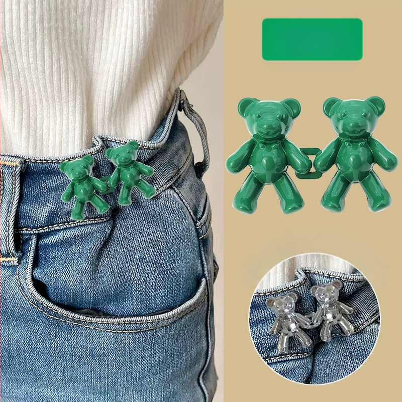 Lācīša jostas sprādze — bezšuvju, noņemama, sakausējuma materiāls, der biksēm un svārkiem, praktisks stils