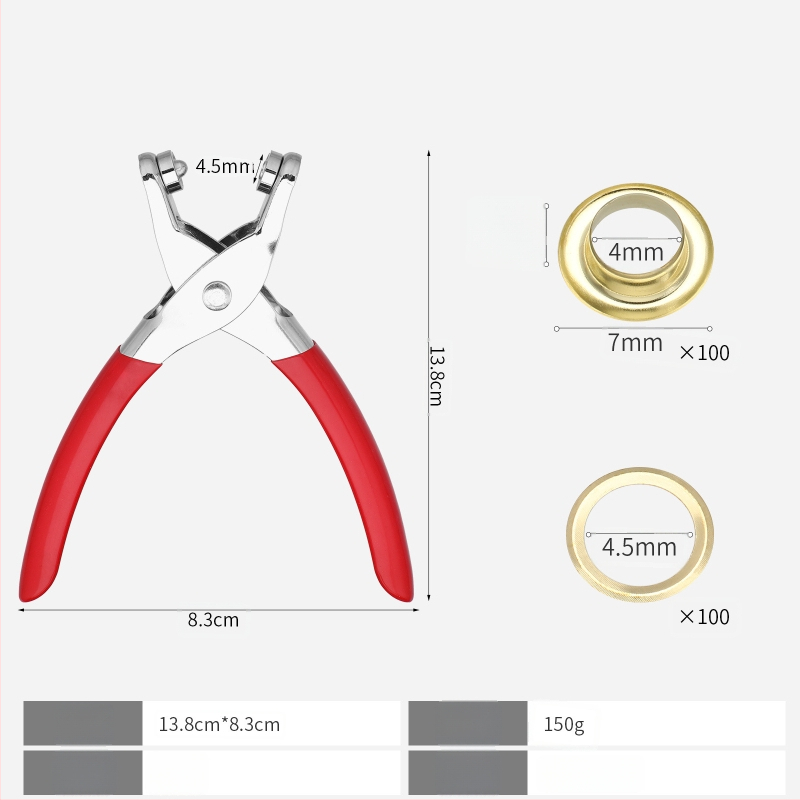Eyelet uzstādīšanas komplekts – Ym zīmola komplekts somām un apģērbam, 100/200 komplekti