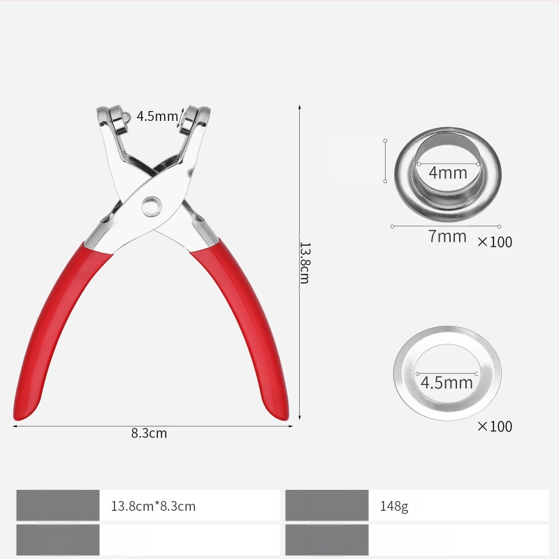 Eyelet uzstādīšanas komplekts – Ym zīmola komplekts somām un apģērbam, 100/200 komplekti