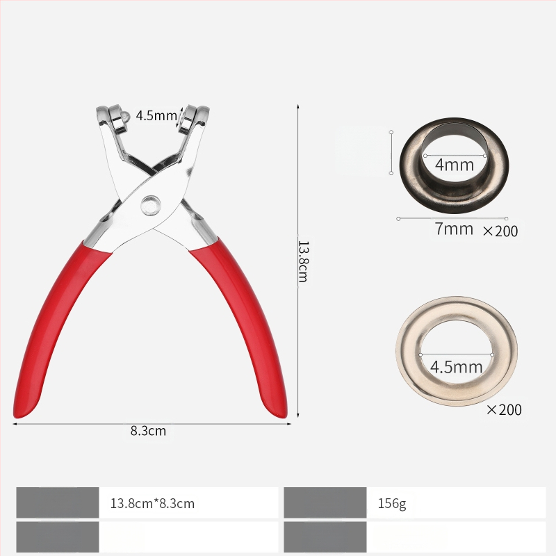 Eyelet uzstādīšanas komplekts – Ym zīmola komplekts somām un apģērbam, 100/200 komplekti